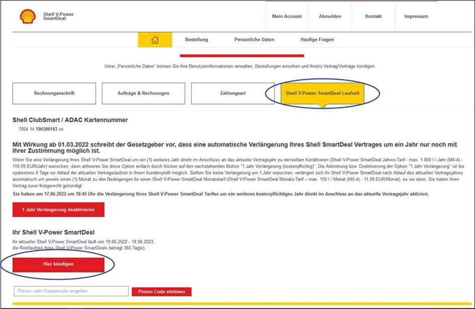 Wie kann ich meine Shell VPower SmartDeal Mitgliedschaft kündigen? Shell Germany